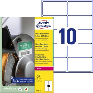 Folienetiketten Zweckform B7173-50 ultra-resistent