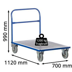 Produktbild für Transportwagen Rollcart Schiebebügelwagen, 02-1307
