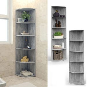 Produktbild für Bücherregal Vicco Ecki, beton grau