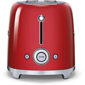 Smeg Toaster – rot Edelstahl, AG TSF01RDEU Style, Scheiben, Retro 50er 950 Watt, Böttcher 2