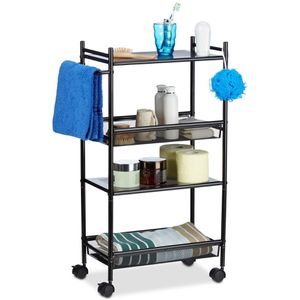 Produktbild für Küchenwagen Relaxdays 10021747, schwarz