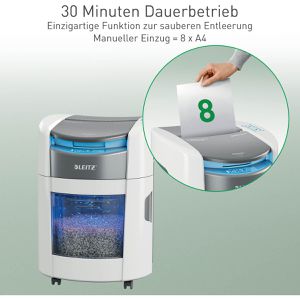 Produktbild für Aktenvernichter Leitz 8038 IQ OptiMax Autofeed Home Office 150