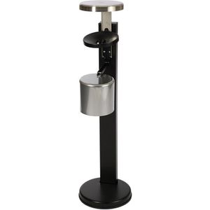 Produktbild für Aschenbecher TKG Rondo Senior, silber, Outdoor, mit Dach
