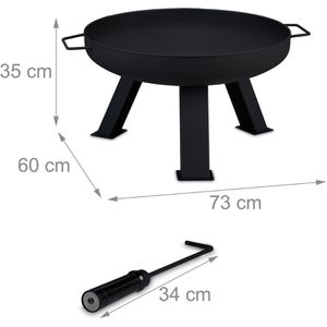 Produktbild für Feuerschale Relaxdays 10032691, aus Stahl