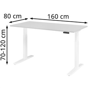 Produktbild für Schreibtisch Hammerbacher XMKA 16, lichtgrau / weiß