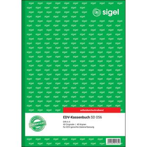 Produktbild für Kassenbuch Sigel SD056, EDV-Erfassung, A4