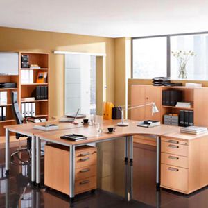 Produktbild für Rollcontainer Hammerbacher Solid AC30, Holz, buche