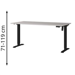 Produktbild für Schreibtisch Germania Profi 3.0, 8024-630 kaschmir / schwarz
