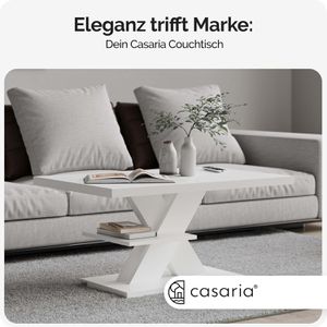 Produktbild für Couchtisch CASARIA Detroit, aus Holz, weiß