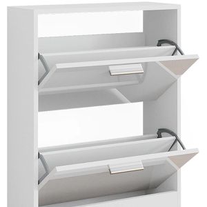 Produktbild für Schuhschrank Vicco Gizmo, weiß / weiß hochglanz