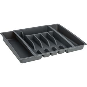 Produktbild für Besteckkasten Zeller 24887, grau, aus Kunststoff