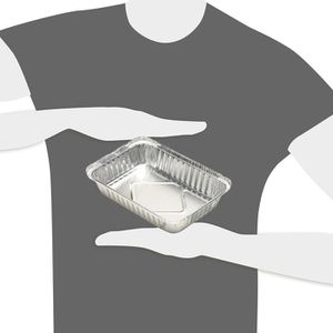 Produktbild für Aluschalen Papstar 14513, mit Einlegedeckel, 0,8 l