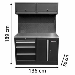 Produktbild für Werkbank KS-Tools 866.6030, schwarz, 4-teilig