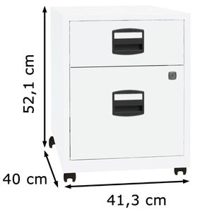 Produktbild für Rollcontainer Bisley-Home PFA, aus Metall, weiß