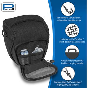 Produktbild für Kameratasche Pedea FASHION Gr. M, aus Polyester, schwarz