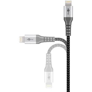 Produktbild für Ladekabel Goobay 49268, grau, 1m