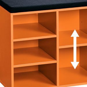 Produktbild für Schuhbank Kesper 15985, orange, aus Holz