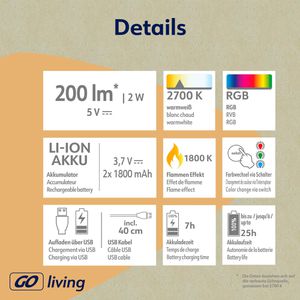 Produktbild für Tischlampe Müller-Licht Pine, braun mit LED