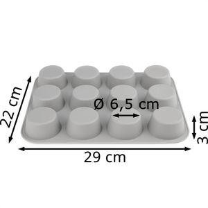 Produktbild für Backform Backefix Flexi MF12F, für 12 Muffins, aus Silikon