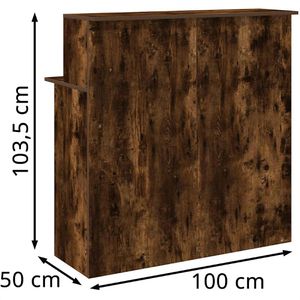 Produktbild für Empfangstheke vidaXL 859028, räuchereiche