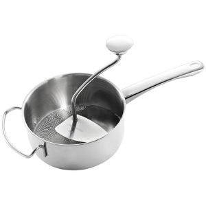 Produktbild für Passiermühle Gefu 24100 Flotte Lotte, manuell, silber, Ø 20 cm