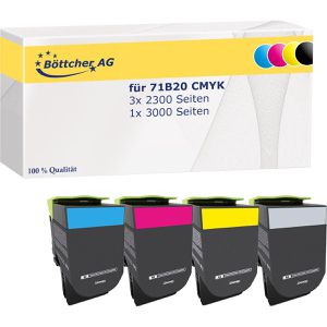 Toner Böttcher-AG für Lexmark 71B20 Multipack
