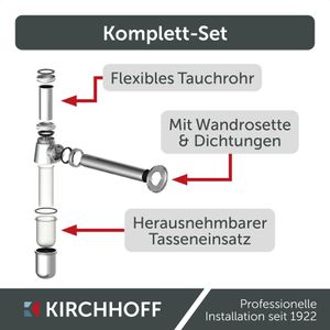Produktbild für Siphon Kirchhoff Flaschensiphon für Waschbecken