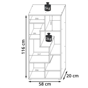 Produktbild für Bücherregal VCM Lanisa M, 918393, honig eiche