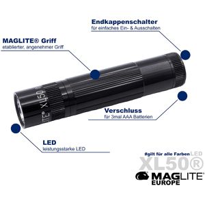 Produktbild für Taschenlampe Maglite XL50-S3016, LED, mit Batterie