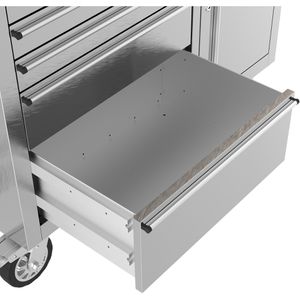 Produktbild für Werkbank Güde GW 5/1 INOX, silber, mit Rollen
