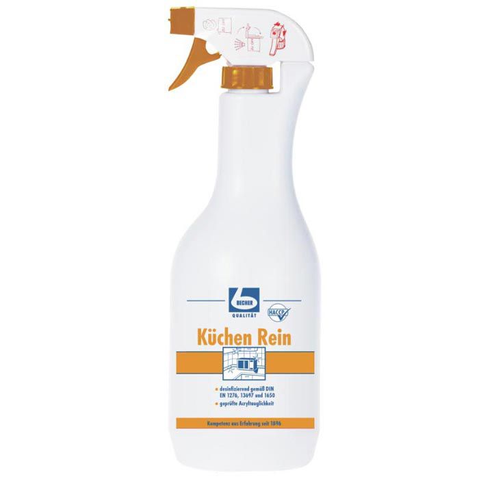 Dr.Becher Hygienereiniger Küchen Rein, 1693000, Küchenreiniger, desinfizierend, 1 Liter – Böttcher AG