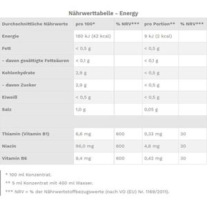 Produktbild für Sirup Best-Body-Nutrition Vital Drink Energy, zuckerfrei
