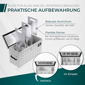 Produktbild für Deichselbox CargoVA Gr. M, aus Aluminium Riffelblech