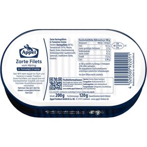 Produktbild für Fischkonserve Appel Zarte Filets vom Hering