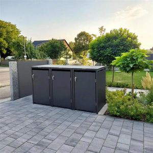 Produktbild für Mülltonnenbox Metzler MMB-1-3X-AN, Metall