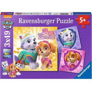 Ravensburger Puzzle 08008, Paw Patrol, Bezaubernde Hundemädchen, ab 5 Jahre, 3x 49 Teile