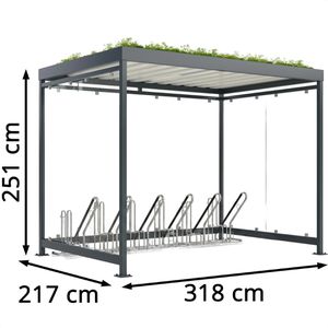 Produktbild für Fahrradunterstand WSM Pro Köln Bike K3 4702 XBF, anthrazit