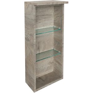 Badregal Fackelmann Oxford 83327, aus Glas / Holz, eiche