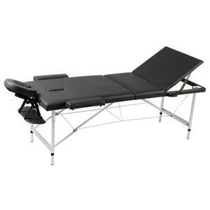 Massageliege vidaXL Massagetisch, aus Aluminium, mit Armlehnen
