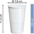 Zusatzbild Trinkbecher Papstar 16123, weiß, PP, 0,3 l