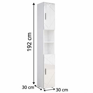 Produktbild für Badschrank Vicco Irma, 4 Füße, weiß hochglanz