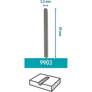 Produktbild für Fräser Dremel 9903 Wolframkarbid-Fräser, 3,2mm