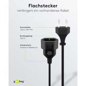 Produktbild für Verlängerungskabel Goobay 64616, für innen