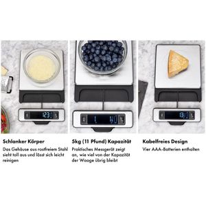 Produktbild für Küchenwaage OXO Good Grips Steel, Tara-Funktion, Teilung 1 g