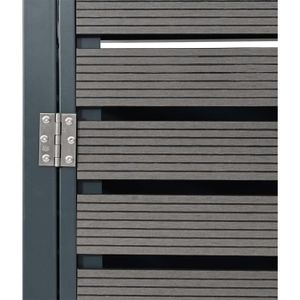 Produktbild für Mülltonnenbox Mendler HWC-K14, WPC/Metall