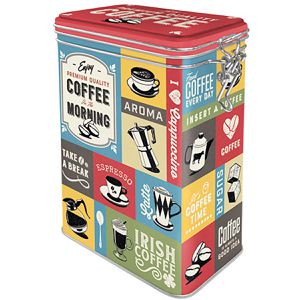 Kaffeedose Nostalgic-Art Coffee Collage, aus Metall