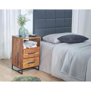 Produktbild für Nachttisch Wohnling WL6.717, sheesham, Massivholz, stehend
