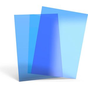 Produktbild für Bindefolien Renz blau-transparent, 200 mic