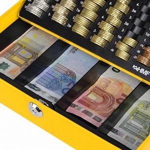 Produktbild für Geldkassette HMF 10015 15, mit Zylinderschloss