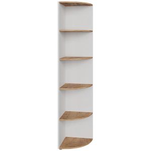 Produktbild für Bücherregal Vicco Ecki, weiß / eiche